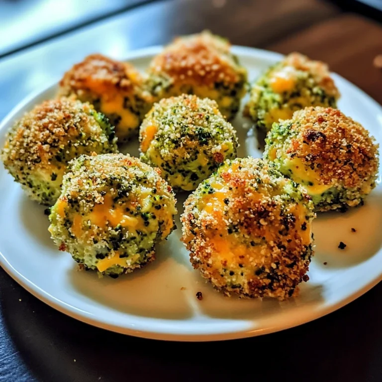 Baked Broccoli Cheese Balls 4 Servings Easy Delicious