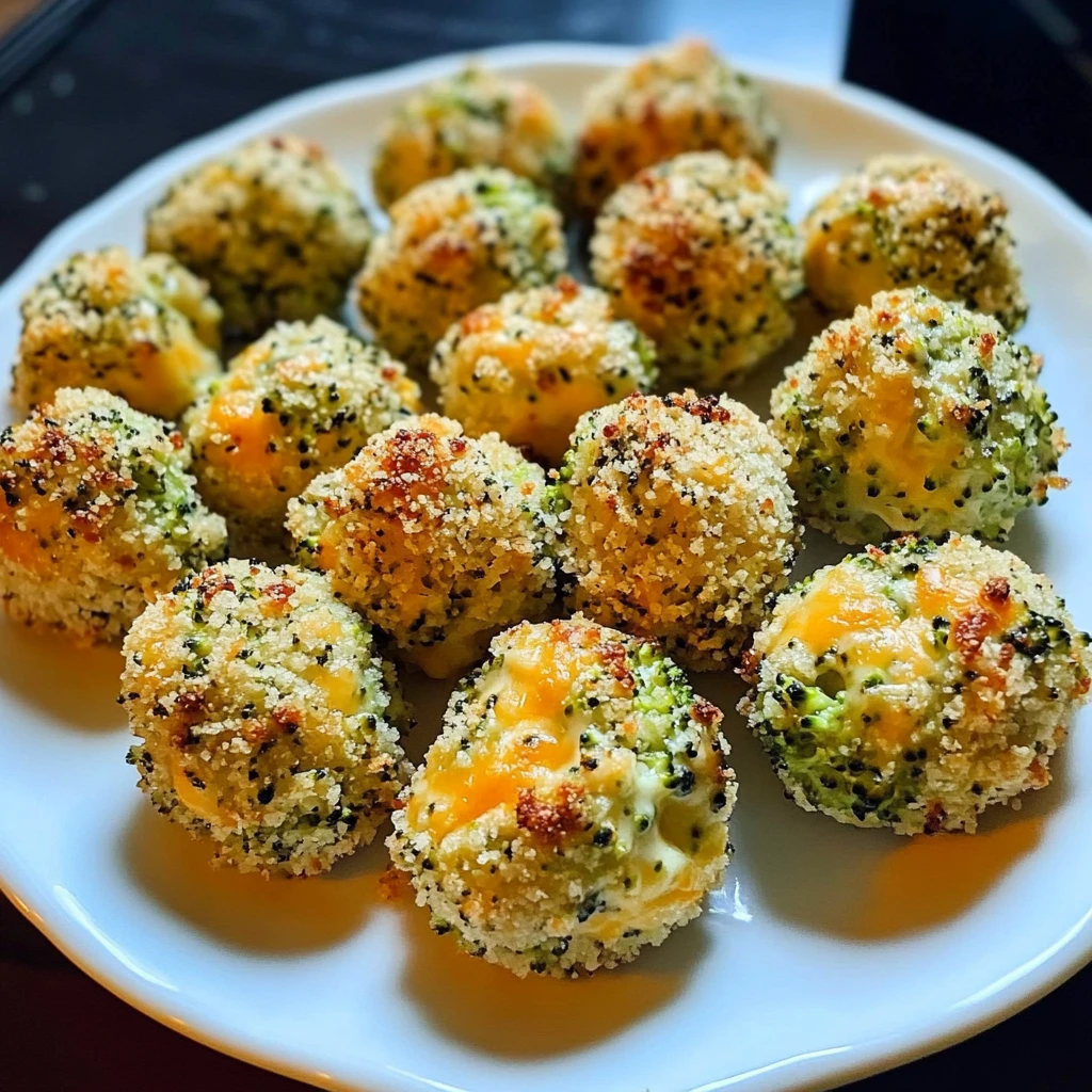 Baked Broccoli Cheese Balls 4 Servings Easy Delicious