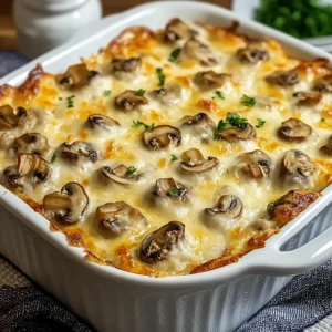 Baked Cheesy Mushrooms Casserole 30 Minutes Easy Delicious