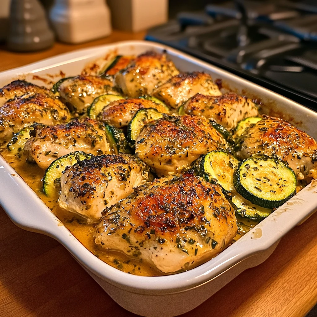 Baked Chicken and Zucchini 30 Minutes Easy Delicious