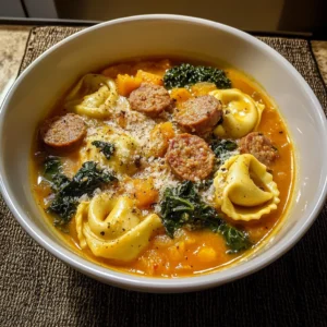 Butternut Squash and Sausage Tortellini Soup 30 Minutes Easy Delicious