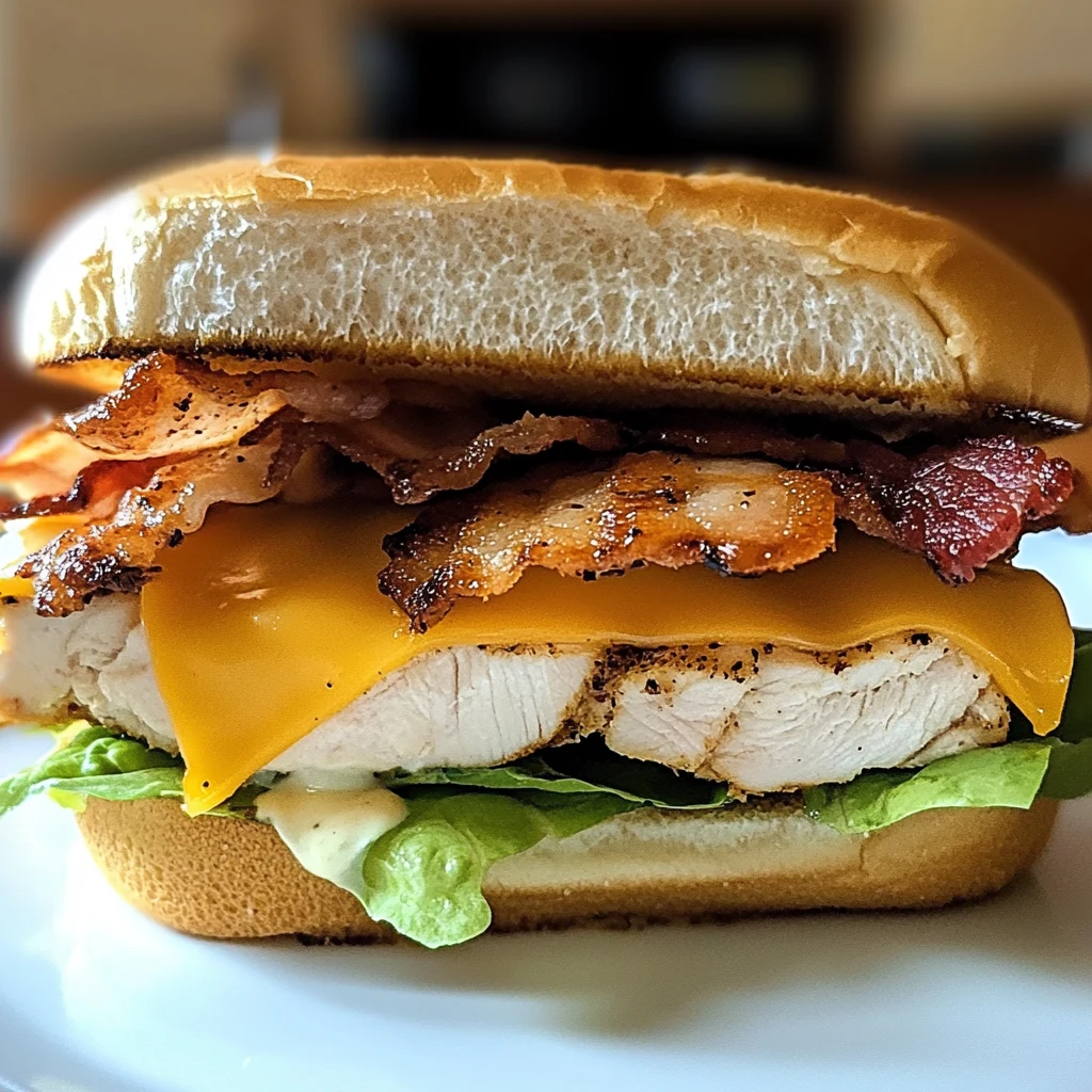 Cheesy Chicken Bacon Ranch Sandwich 4 Servings Ultimate Delicious