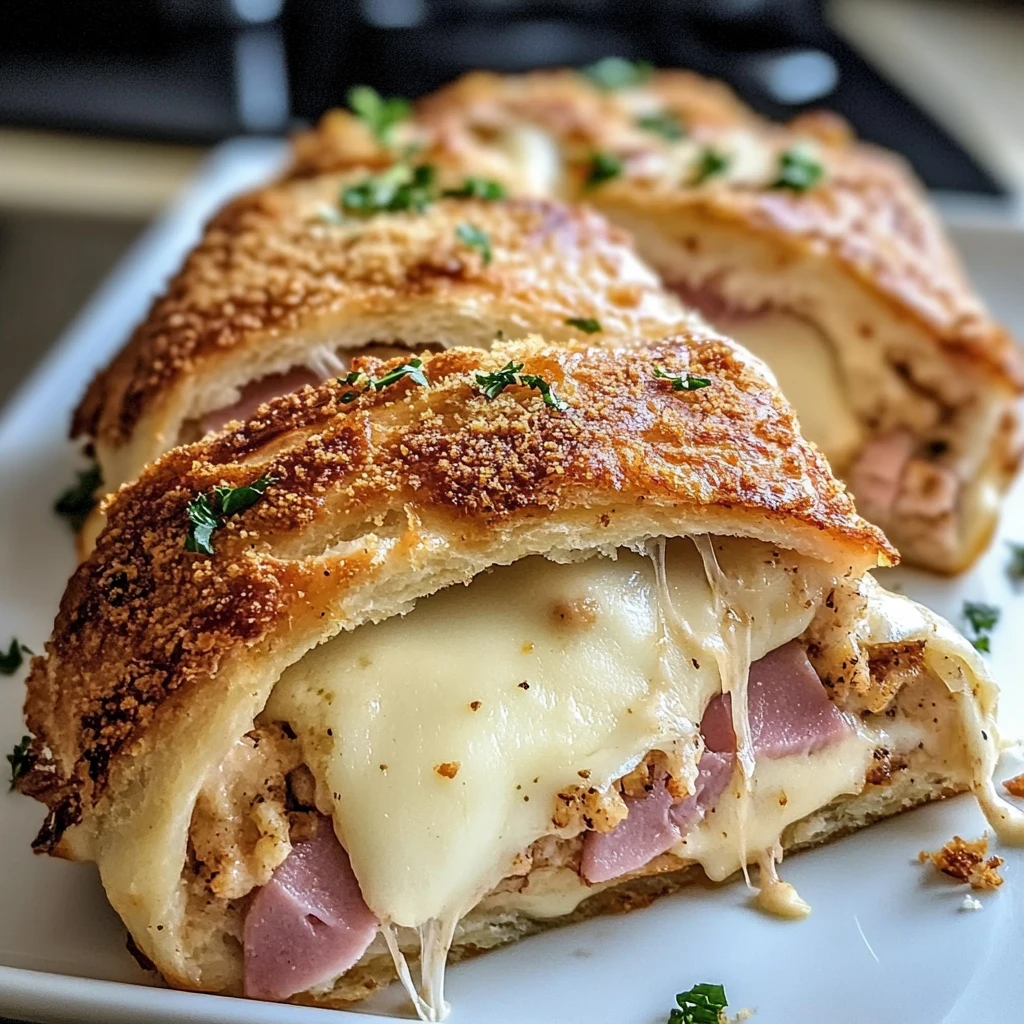 Chicken Cordon Bleu Stromboli 30 Minutes Easy Delicious