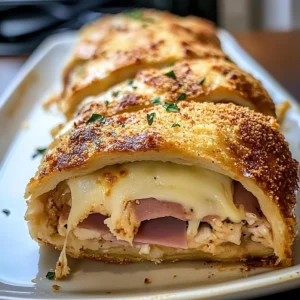 Chicken Cordon Bleu Stromboli 30 Minutes Easy Delicious