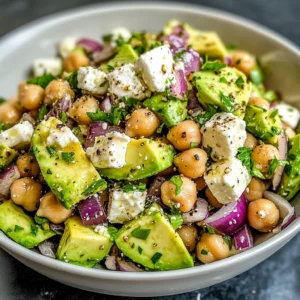Chickpea Feta Avocado Salad 7 Ingredients Easy Delicious