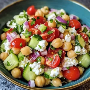 Cottage Cheese and Chickpeas Salad 4 Servings Perfect Delicious