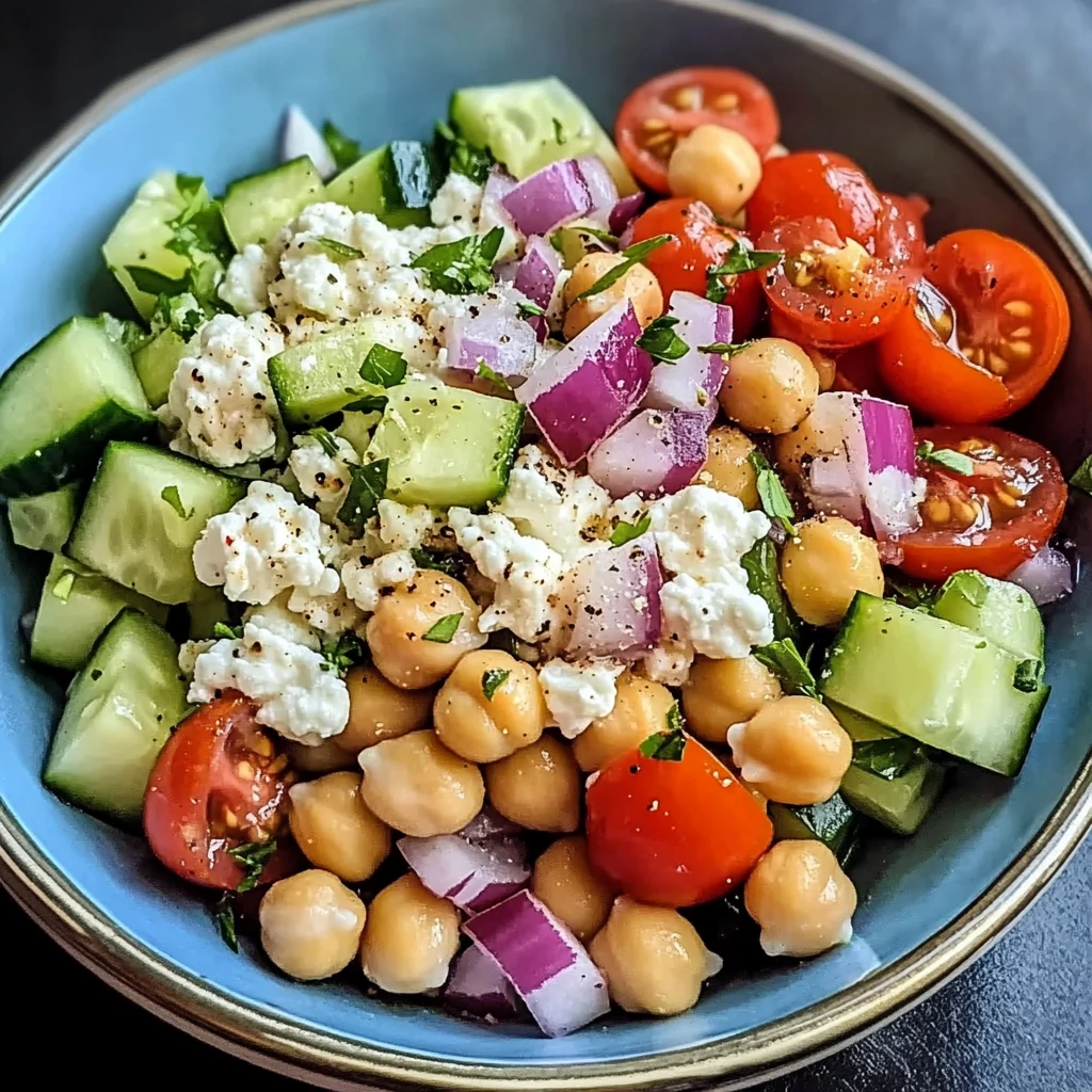 Cottage Cheese and Chickpeas Salad 4 Servings Perfect Delicious