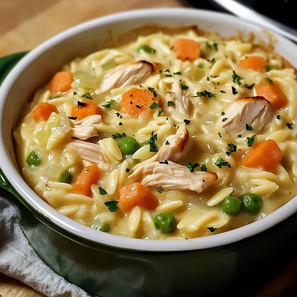 Creamy Chicken Pot Pie Orzo 30 Minutes Ultimate Delicious