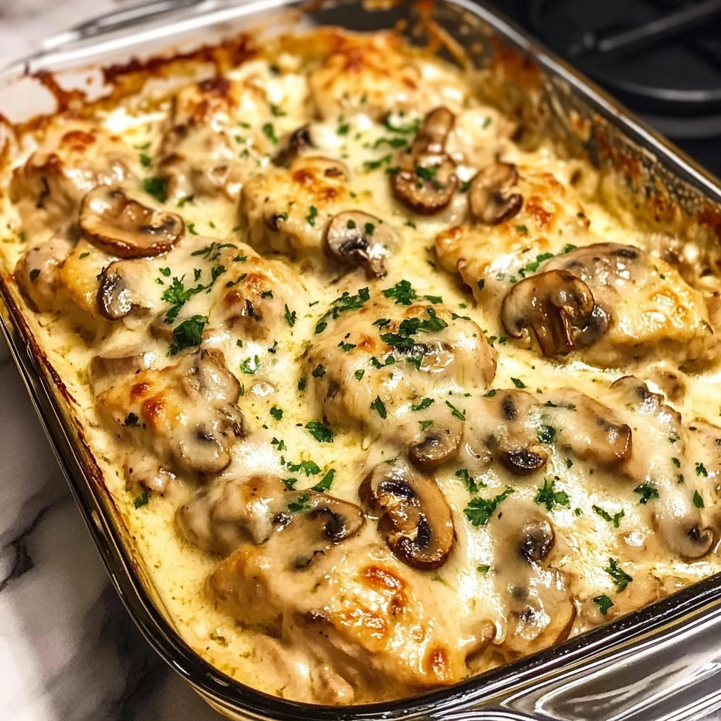 Creamy Chicken and Mushroom Bake 30 Minutes Easy Delicious