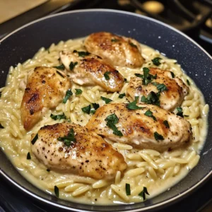 Creamy Parmesan Chicken and Orzo 30 Minutes Easy Delicious