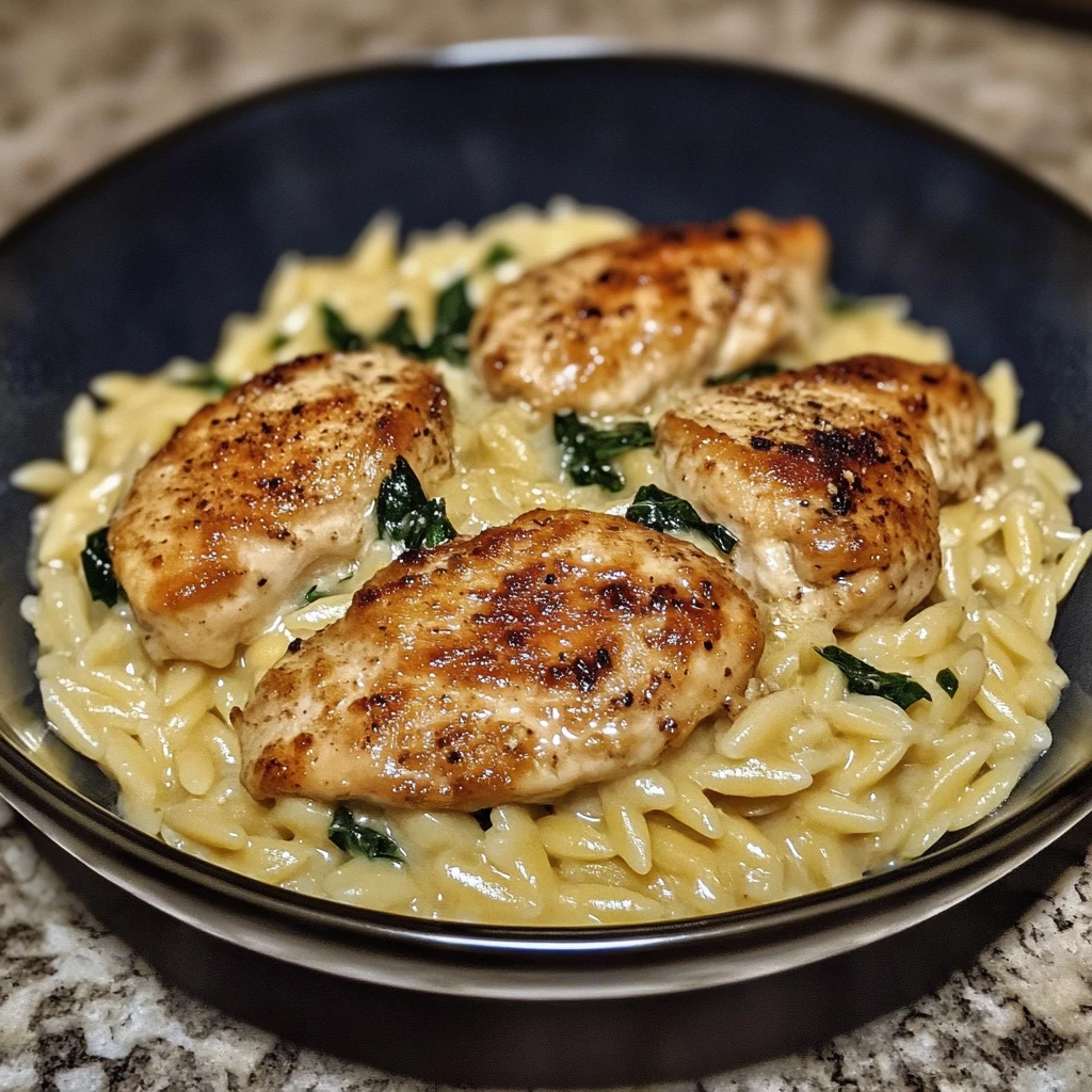 Creamy Parmesan Chicken and Orzo 30 Minutes Easy Delicious