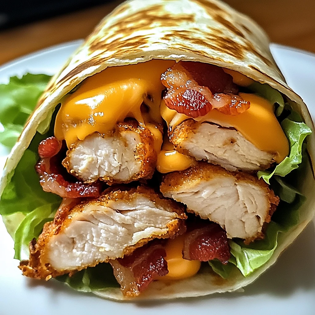 Crispy Chicken Bacon Ranch Wrap 4 Ingredients Perfect Delicious