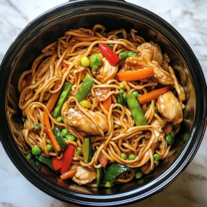 Crockpot Chicken Lo Mein 4 Servings Easy Delicious