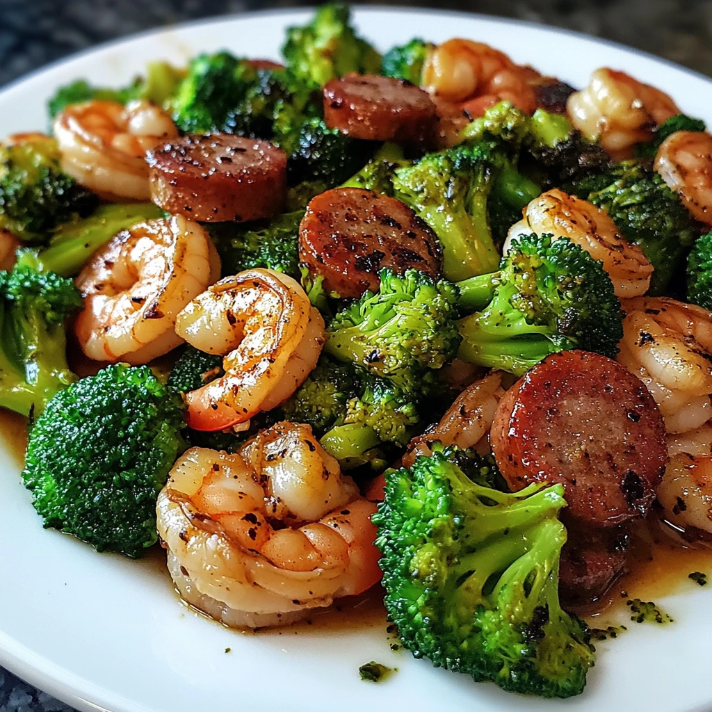 Garlic Butter Shrimp Sausage and Broccoli 30 Minutes Easy Delicious
