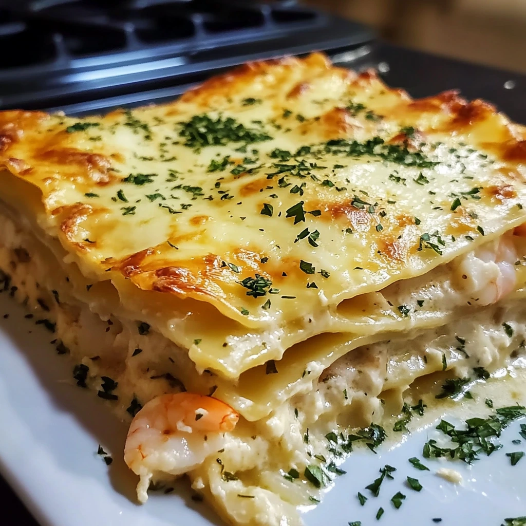 Garlic Butter Shrimp Scampi Lasagna 30 Minutes Ultimate Delicious