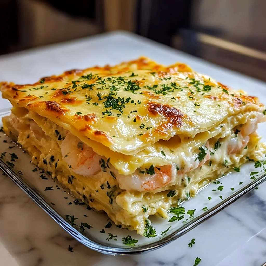 Garlic Butter Shrimp Scampi Lasagna 30 Minutes Ultimate Delicious
