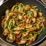 Garlic Chicken Zucchini Noodles Stir Fry 30 Minutes Easy Delicious