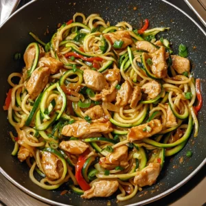 Garlic Chicken Zucchini Noodles Stir Fry 30 Minutes Easy Delicious