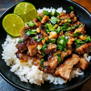Ginger Lime Pork with Coconut Rice: 30 Minutes Easy Delicious