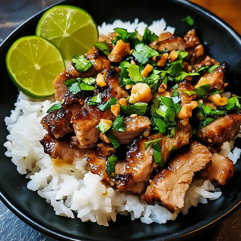 Ginger Lime Pork with Coconut Rice: 30 Minutes Easy Delicious
