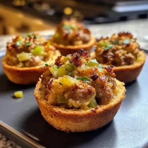 Gravy-Stuffed Stuffing Muffins 12 Servings Ultimate Delicious