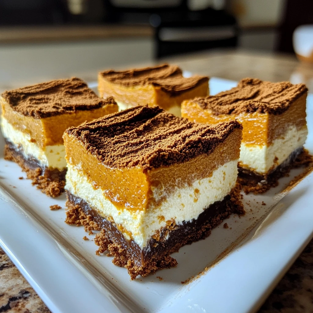 Irresistible 3-Layer Pumpkin Cheesecake Bars - 10 Steps