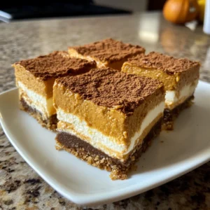 Irresistible 3-Layer Pumpkin Cheesecake Bars - 10 Steps