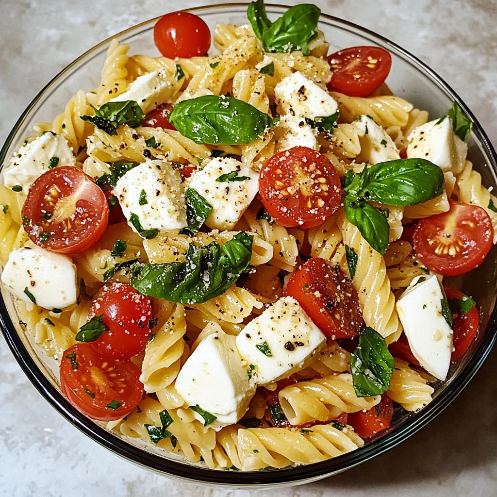 Italian Caprese Pasta Salad 7 Ingredients Easy Delicious