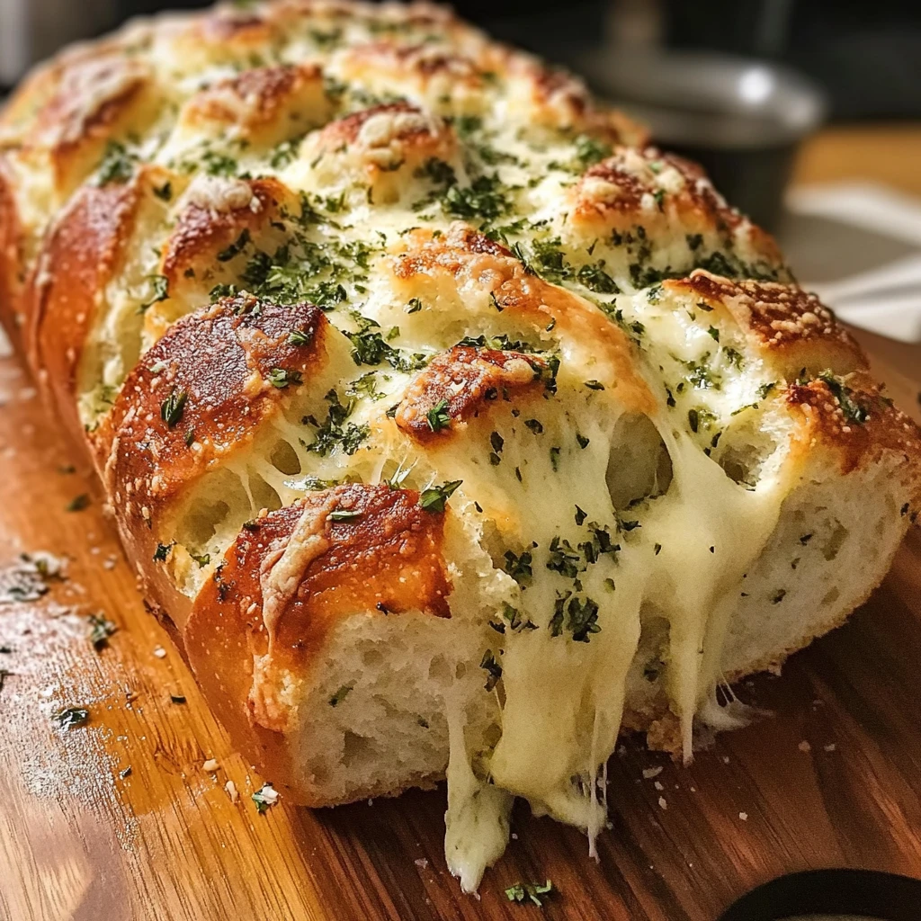 Italian Herb and Cheese Bread 7 Ingredients Easy Delicious