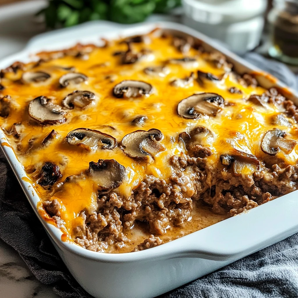 Keto Beef and Mushroom Casserole 5 Steps Amazing
