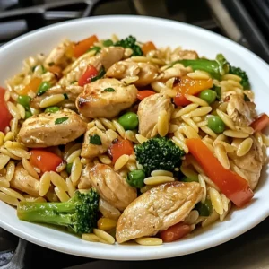 Lemon Chicken & Veggie Orzo Stir Fry 30 Minutes Amazing
