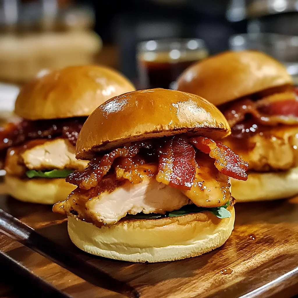 Maple Chicken & Bacon Sliders 4 Servings Easy Delicious