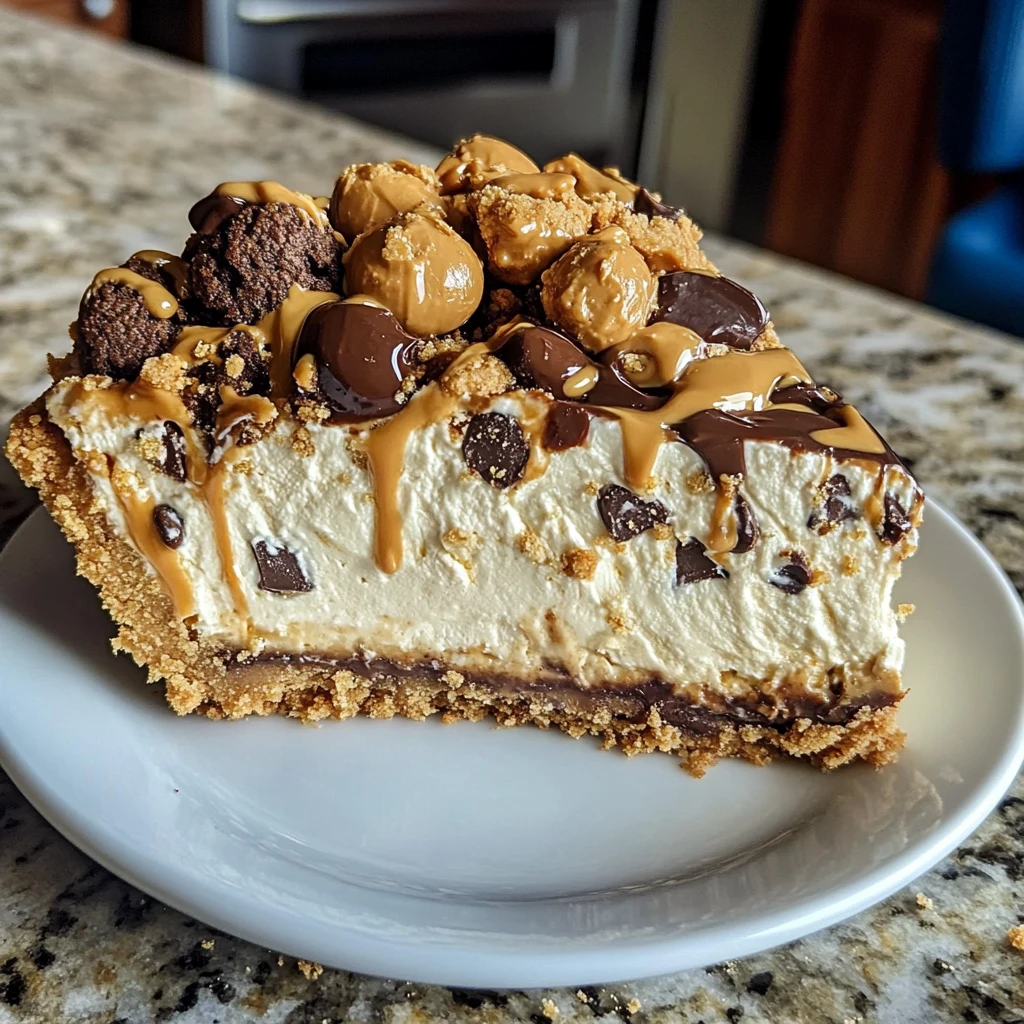 Monster Cookie Peanut Butter Cheesecake Pie 5 Steps Amazing
