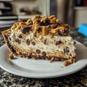 Monster Cookie Peanut Butter Cheesecake Pie 5 Steps Amazing