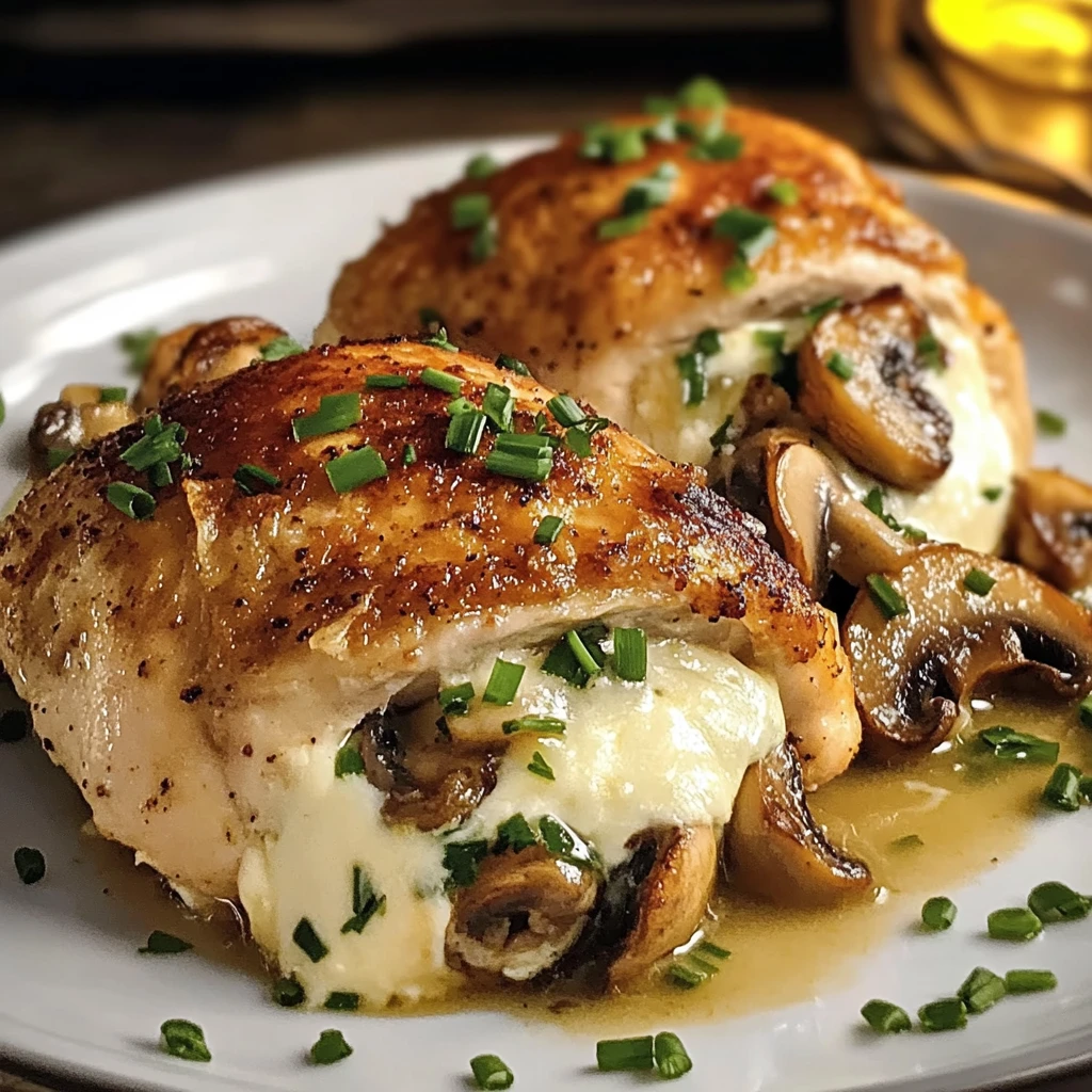 Mushroom-Stuffed Chicken 4 Servings Ultimate Delicious