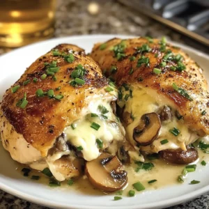 Mushroom-Stuffed Chicken 4 Servings Ultimate Delicious