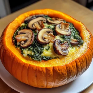 Mushroom and Spinach Stuffed Pumpkin 45 Minutes Ultimate Delicious