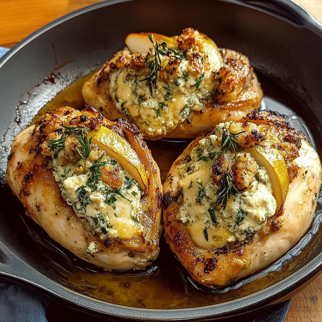 Pear and Gorgonzola Stuffed Chicken 4 Servings Ultimate Delicious
