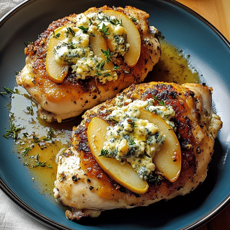 Pear and Gorgonzola Stuffed Chicken 4 Servings Ultimate Delicious