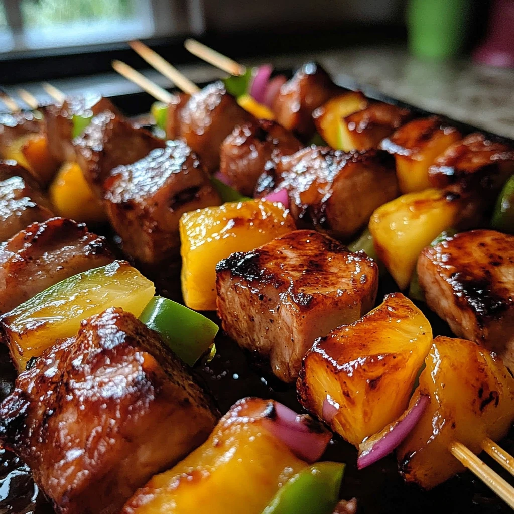Pineapple BBQ Pork Skewers 15 Minutes Easy Delicious