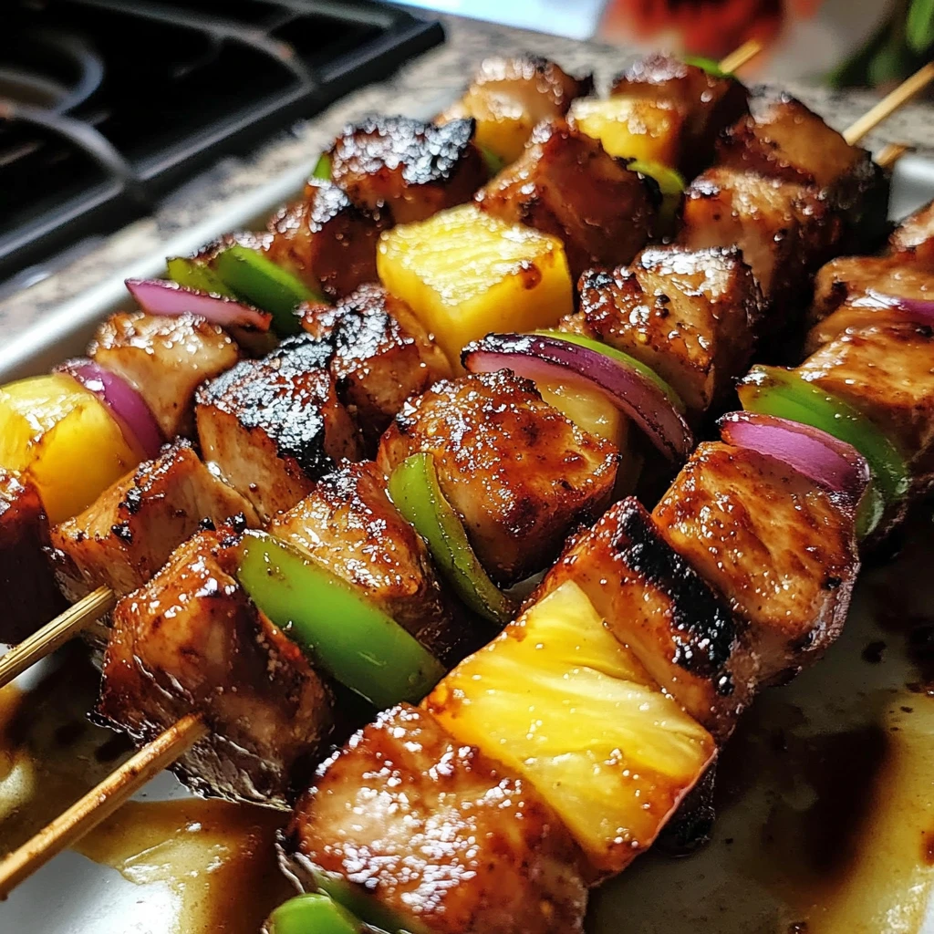 Pineapple BBQ Pork Skewers 15 Minutes Easy Delicious