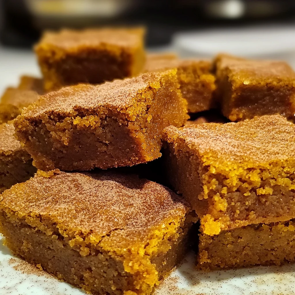 Pumpkin Snickerdoodle Blondies 30 Minutes Ultimate Delicious