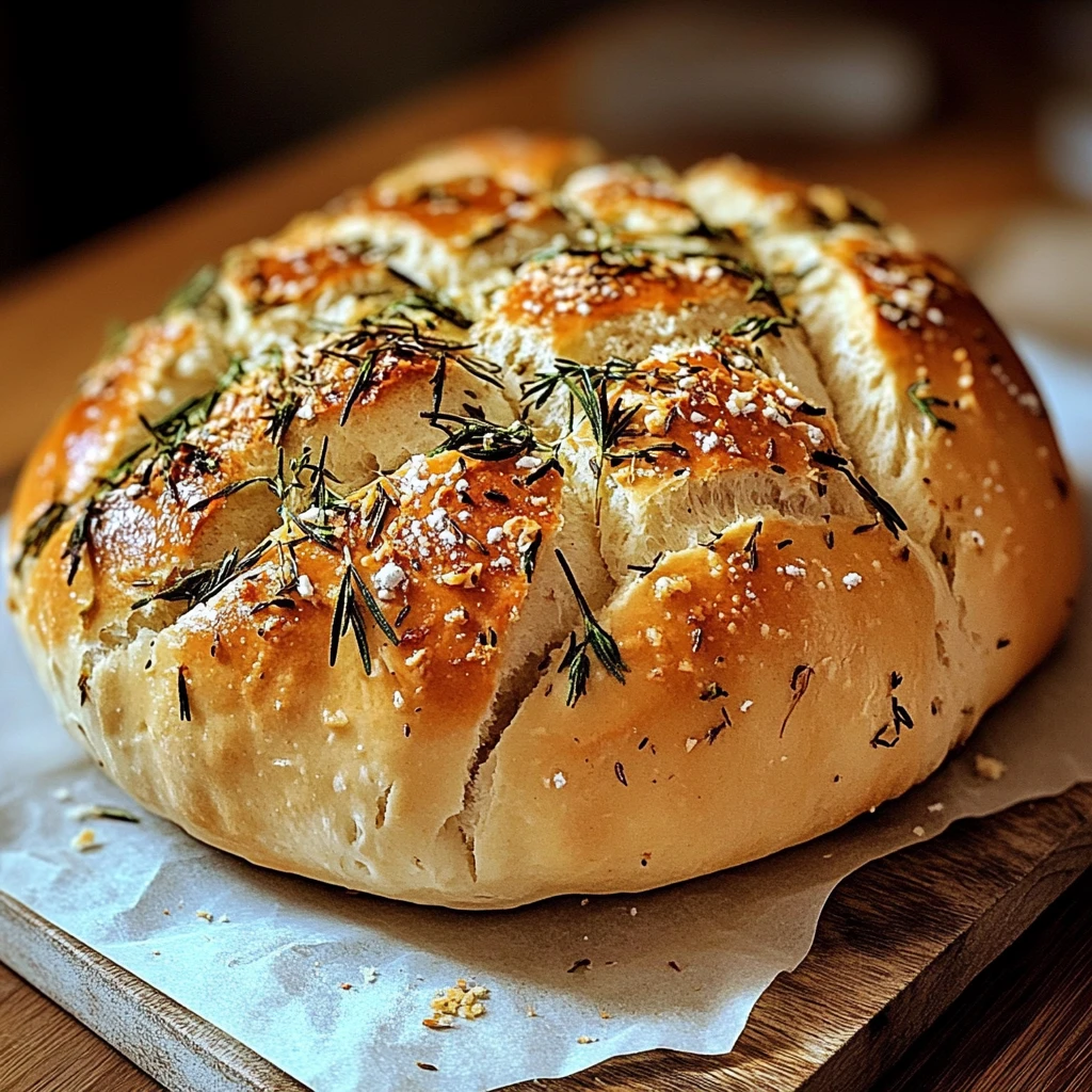 Roasted Garlic Rosemary Artisan Bread 4 Servings Perfect Delicious
