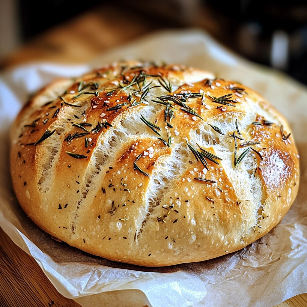 Roasted Garlic Rosemary Artisan Bread 4 Servings Perfect Delicious