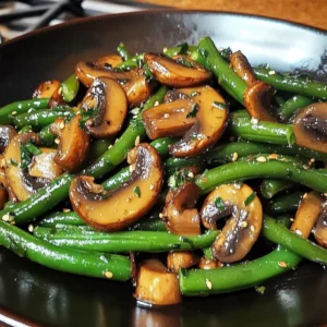 Sautéed Mushrooms and Green Beans 5 Steps Amazing