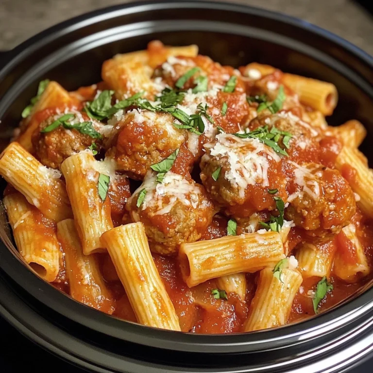 Slow Cooker 5-Ingredient Meatball Marinara Pasta Recipe