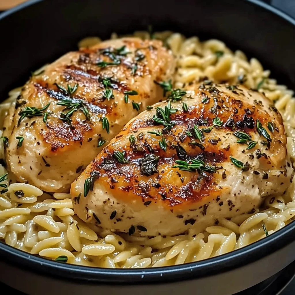 Slow Cooker Parmesan Herb Chicken & Orzo 30 Minutes Easy Delicious