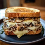 Swiss Mushroom Melt Sandwich 4 Ingredients Easy Delicious