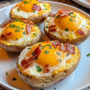 Twice Baked Breakfast Potatoes 4 Servings Easy Delicious