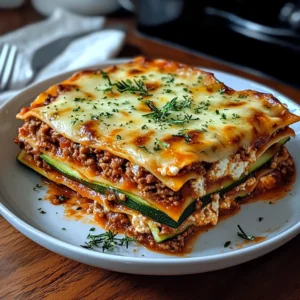 Zucchini Lasagna with Ground Turkey: 4 Servings, Easy, Delicious